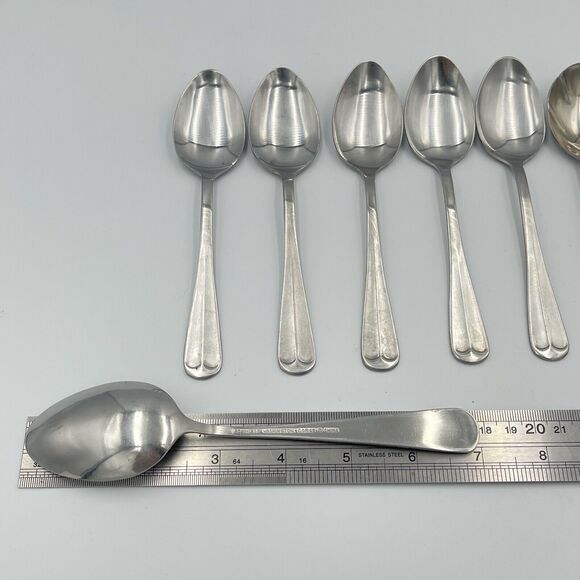 Washington Forge Stainless Spirit of America 7 QTY Spoons Scallop Sugar Teaspoon - Picture 8 of 8